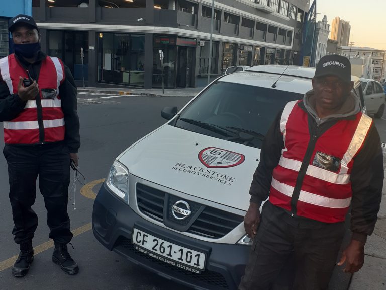 Blackstone Security vehicle & guards